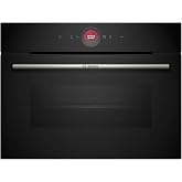 Bosch, Compact Oven, Series 8, Pyrolysis, AirFry, Black, CBG7741B1 | Automatic cleaning and healthy frying in a space-saving
