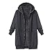 Produktbild Damen Winterjacke UFODB Frauen Hoodie Mantel Leinen Nationaler Stil Drucken Slim Fit Plus Samt Mit Kapuze Freizeitjacke Coat Sweatjacke Outwear Trenchcoat M-5XL