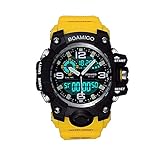 WMWMY Sport's Watch Männer Chronograph Wasserdicht Digitaluhr Militärischen LED Analog Rubber Armband Herren Uhr, 7