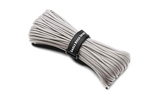Eagle Rock Gear - 550lb 7-Strand Type III Nylon Paracord Rope - 100 ft (30.5 m) (Plateado Gris, 100 ft (30.5 m))
