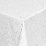 tischdecke weiss rund 160 Waschbar bis 60° Grad - 100 % Polyester