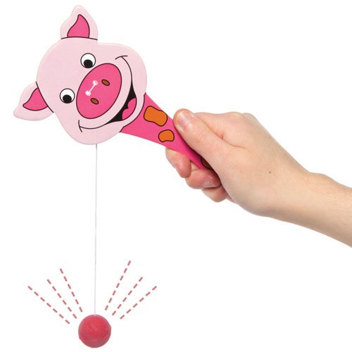 Paddleballschläger „Tiere auf dem Bauernhof“ für Kinder als kleine Überraschung oder als Preis bei Partyspielen (4 Stück) - 2