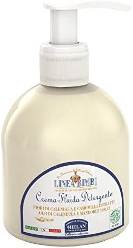 Linea Bimbi Baby Fluid Cleansing Cream No Rinse Organic Certified Paraben, PEG and SLS Free, Vegan Friendly 200ml Dermatology Tested, 99% Natural Ingredients