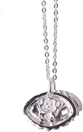 Sterling Silver Sea Shell Pendant Necklace 925 Monkey