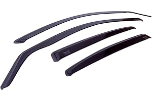 Wind deflectors 4-pc full HEKO tinted compatible with SKODA ENYAQ IV SUV 2020-up