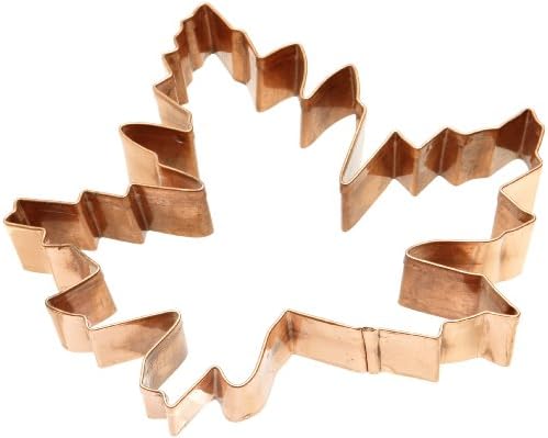 Old River Road Intricate Maple Leaf Shape Cookie Cutter, Copper