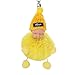 Produktbild Niedlich Elegant Schlaf Baby Puppe Diamant Schlüsselanhänger Bowknot Plüsch Halter Pompoms Keychain Tasche Riemen Anhänger Mädchen Beste Geschenk 8 CM (Yellow)