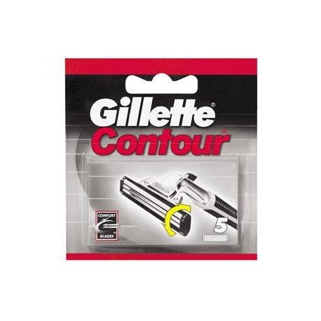 Preisvergleich Produktbild Ersatzklingen Gilette Contour 1 Packung mit 5 Ersatzklingen