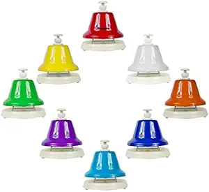 ENNBOM Desk Bells Hand Bells 8 Notes Music Bells Percussion Instrument Musical Teaching Chromatic