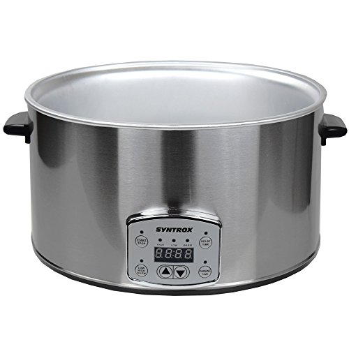 Syntrox Germany 8,0 Liter Digitaler Edelstahl Slow Cooker mit Timer und Warmhaltefunktion - 9