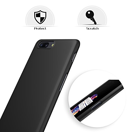 Funda OnePlus 5  SLEO PC Back Cover de Parachoques Duro Cubierta Protectora para OnePlus 5 - Negro