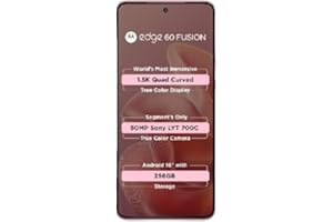 Motorola Edge 60 Fusion 5G (Pantone Zephyr, 8GB RAM, 128GB Storage) | 6.67" pOLED Display | IP68 | 50MP+13MP Rear | 32MP Front Camera | MediaTek 7400 Processor| 5500mAh Battery | 68W Turbo Charger