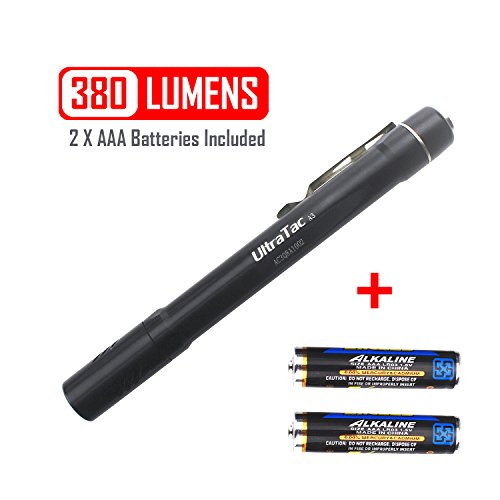 GranVela A3 Pen Light 380 Lumen CREE LED Taschenlampe, IPX-8 Wasserdicht, Taschen-Größe Taschenlampe für eine Vielzahl von Anwendungen mit 3 Licht-Modi und zwei AAA-Batterien enthalten