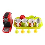 21 piezas, que incluyen 1 cafetera, 4 tazas de café, 4 cucharas, 1 bandeja, etc.
