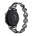 Produktbild FeiliandaJJ Ersatzarmbänder Für Samsung Galaxy Watch 42mm/46mm, Armbänder Damen Metall Kristall Uhrenband Uhrenarmbänder Replacement Watch Band Smart Watch Zubehör (Schwarz(42mm))