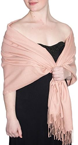 Pink Blush Womens Ladies Italian Wedding Pashmina Soft Shawl Wrap Scarf - Made In Italy - Scarf Room