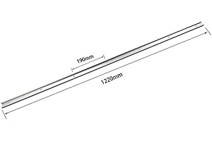 belupai 1200mm T-Slot T-Track Mitre Chenille Fixation Fente Droite Bord Guide Outil De Serrage Alliage D'aluminium Aluminium T-Slot Piste De Verrouillage Jauge Lourd Pour Scie à Table À Bâton