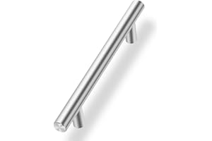 Drenky 10 piezas Plata Aleación de acero inoxidable tirador puerta corredera Cocina Armario Cajón Manija Tire del gabinete Manija con tornillos 128 mm Centros de orificio