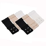 Sinbury® Women Ladies Comfortable Bra Extender Extension Strap, 2x2 Hook,6pcs- 2white, 2black, 2beige