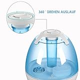 Luftbefeuchter Sparoma 3,5L Wassertank Raumbefeuchter aus anti bakteriell Material, Kalt Dampf Ultraschall-Befeuchter mit Aroma-Diffuser Funktion für Schlaf, Wohn, Baby und Kinderraum - 4