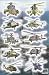 Produktbild Hubschrauber Helikopter Krieg Militär Aufkleber 10-teilig 1 Blatt 270 mm x 180 mm Sticker Basteln Kinder Party
