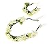 Price comparison product image Bridal Flower Wreath Headband Crown Garland Halo Headdress with Floral Wrist Band for Wedding Festivals Seaside Resort Beach Accessories