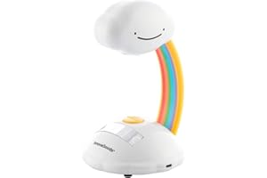 InnovaGoods® Projecteur LED arc-en-ciel nuage Libow, crée une ambiance relaxante et amusante, avec 8 modes de projection, design de nuage et pieds antidérapants, idéal pour les chambres des garçons et