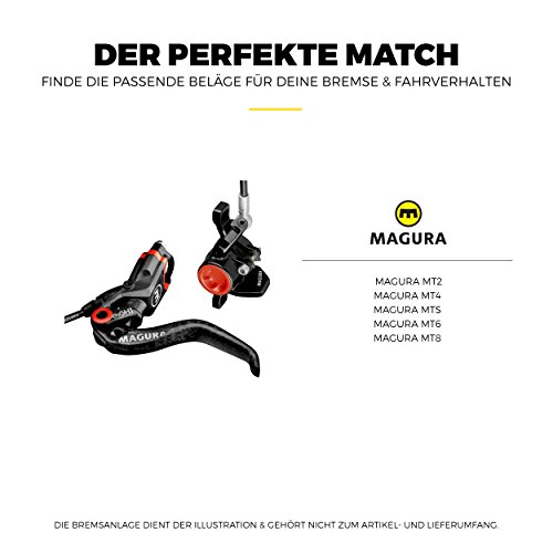 Magura MT-2 MT-4 MT-S MT-6 MT-8 Typ 7 Bremsbeläge für MTB Mountainbike Scheibenbremse Organic Beläge Bike Bremse Bremsbelag | Gorilla Bikes High Performance Disc Brake Pad - 5