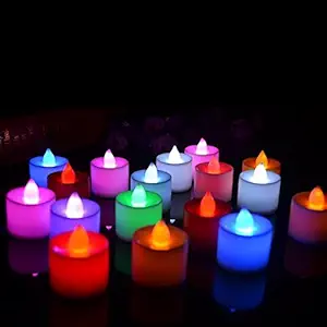 Improvhome Multicoloured Battery Operated Led Tealight Candles/Christmas Decoration Pack of 12 Candle Multi