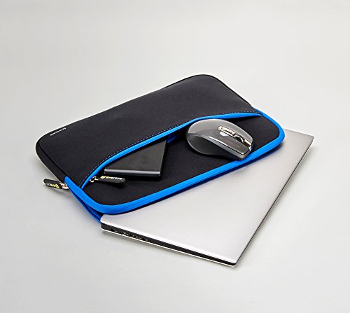Laptophülle, Evecase Universal 11.6 Zoll Neopren Laptop Schutzhülle mit vorderseitigem Zubehörfach für Laptops Notebook Ultrabook Macbook – Schwarz/Rot - 4