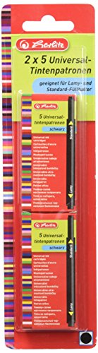 Herlitz Universal-Tintenpatronen, 10 Stück, schwarz