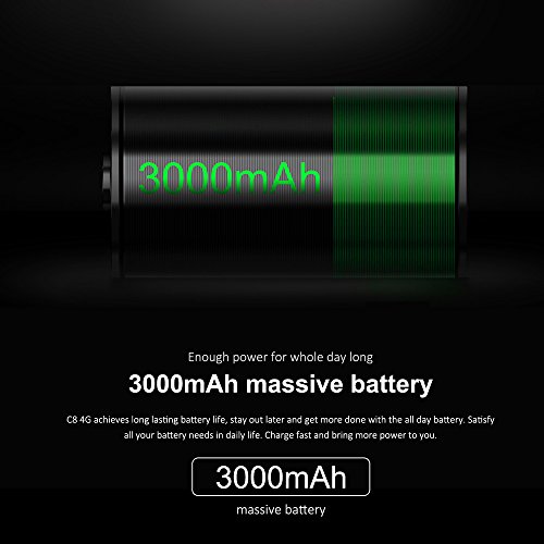 OUKITEL C8 4G Smartphone 18: 9 VerhÃ¤ltnis 5,5 Zoll HD Display, Android 7.0 Quad-Core 2GB RAM+16GB ROM RÃ¼ckfahrkamera 13MP+5MP Dual Kamera, 3000mAh Batterie Touch ID, Band 20 Dual SIM Ohne Vertrag