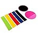Produktbild MagiDeal 1 Paar Training Gleitscheiben Core Sliders Gliding Disc mit 5er Set Fitnessbänder Pull up Resistance Band für Ganzkörpertraining - Rosa
