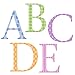 Childrens Alphabet Wall Stickers, 26 stickers A-Z, Harlequin Pastels