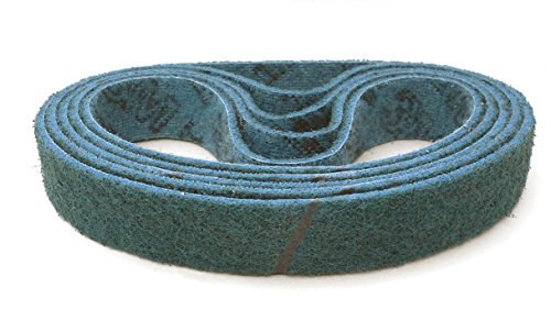 5 x 3M Scotch-Brite Vliesband / Schleifvlies SC-BL | 30 x 533 mm | Körnung nach Wahl (A very fine / sehr fein / blau)