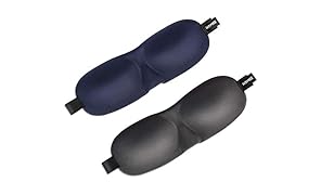 HOMIEE Mascherina per Dormire Soffice e Traspirante, Maschera per Occhi con Cinghia Orientabile, Mascherina Notte Lavabile per Donna Uomo, Addato per Tutte le Stagioni