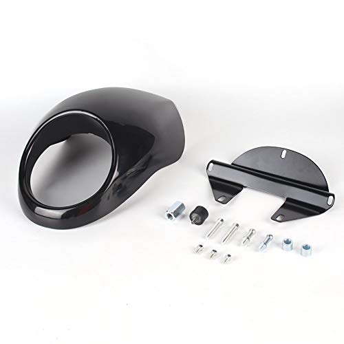 Protective Motorcycle Headlight Fairing Windshield Retro Cafe Racer Handlebar Headlight Lamp Kit Fit For -Harley