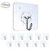Produktbild iToncs 12 Stücke Max 8kg Haken Selbstklebende Klebehaken Badezimmer Transparenter Haken Ohne Borhren Kleiderhaken Handtuchhaken für Küche Bad Wand & Decke Aufhänger