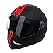 Steelbird 173609 Adonis Dashing Full Face Helmet (Black and Red, L) RS.998.00