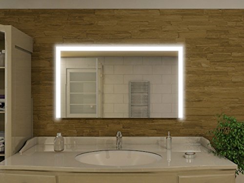 Badspiegel mit Beleuchtung Kadi M314L3: Design Spiegel für Badezimmer, beleuchtet mit LED-Licht, modern – Kosmetik-Spiegel Toiletten-Spiegel Bad Spiegel Wand-Spiegel - 5