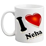 DigiProw Perfect Coffee Mug with I Love neha Parttern,for Home Purpose Best Diwali Gift, Dussehra, Gift, karwa chauth Gifts