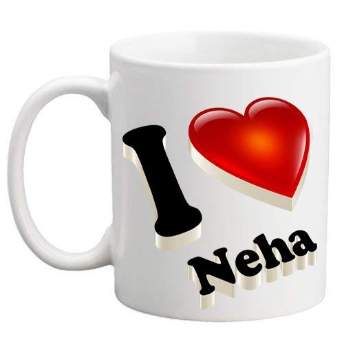 DigiProw Perfect Coffee Mug with I Love neha Parttern,for Home Purpose Best Diwali Gift, Dussehra, Gift, karwa chauth Gifts