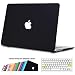 Produktbild iNeseon MacBook Air 13 Zoll Hülle Case, Slim Plastik Hartschale Schale Cover mit EU Transparent Tastaturschutz Schutzhülle für MacBook Air 13.3 Zoll Modell:A1466/A1369 (Schwarz)