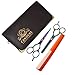 CANDURE®- Professional 5.5" Hairdressing Barber Salon Scissors, Thinning Scissors set , Multi Zebra with Gold Screw Plus Brown Presentation Case