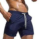 Herren Neu Sommer Einfarbig Sportschwimmen Schnelltrocknend Lässig Locker Strandhose Herren Sommer Sport Schwimmen Strandshorts
