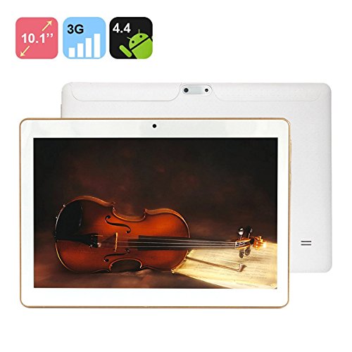 examen 'fonxa 10.1 Android 4.4 écran MTK Quad Core Appel de téléphone 3 G Tablet PC IPS 2 G 32 Go Double Caméra Wifi G-sensor de GSM/WCDMA Dual SIM de la tablette blanc
