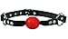Produktbild Bondage Leder Ball Mund Knebel rot 40mm aus weichem PVC