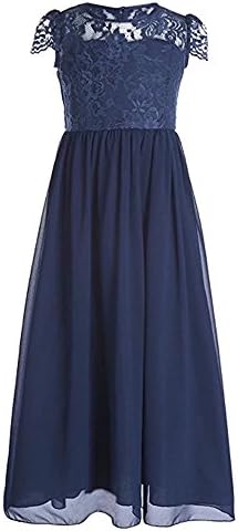 Girl's Chiffon Lace Pageant Party Wedding Bridesmaid Flower Girl Dress