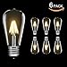 Produktbild Edison GlühbirneGenmer [6 Stück ] E27 Vintage Edison Glühbirne LED Lampe Warmweiß Glühbirne , Vintage Glühbirne Ideal für Nostalgie und Retro Beleuchtung, Spiral Filament