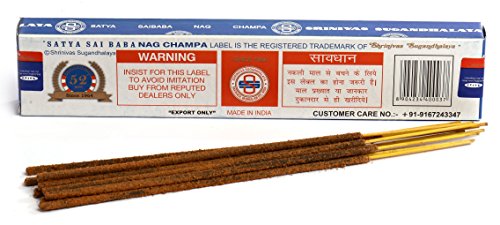 Großpackung Nag Champa, blau, 12 Päckchen mit je 15 g Inhalt, gesamt 180 g. - 7